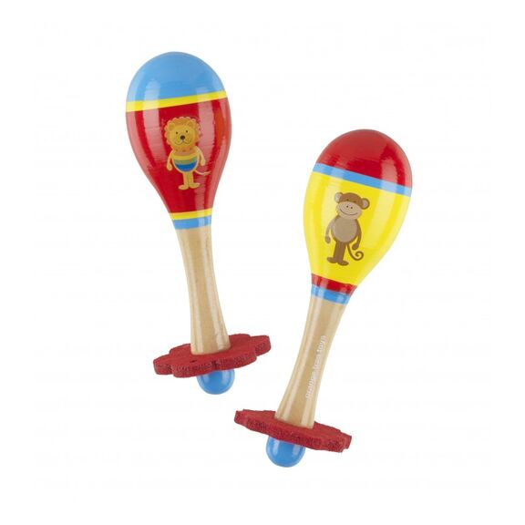 Μαράκες σετ Λιοντάρι & Μαιμού Orange Tree Toys