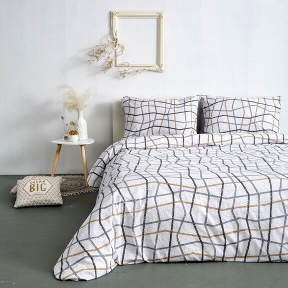 Κουβερλι  Υπερδιπλο 220x240 - Linear Silver
