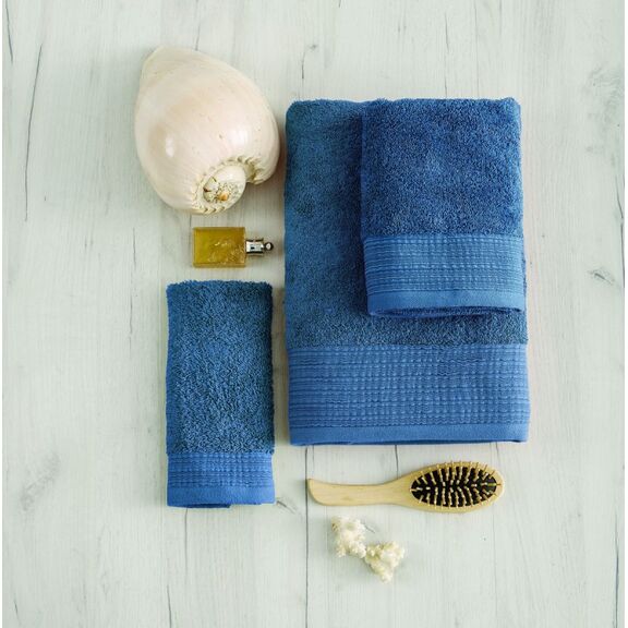 Πετσετα Προσωπου Μονοχρωμη 50x90cm Calvin Denim
