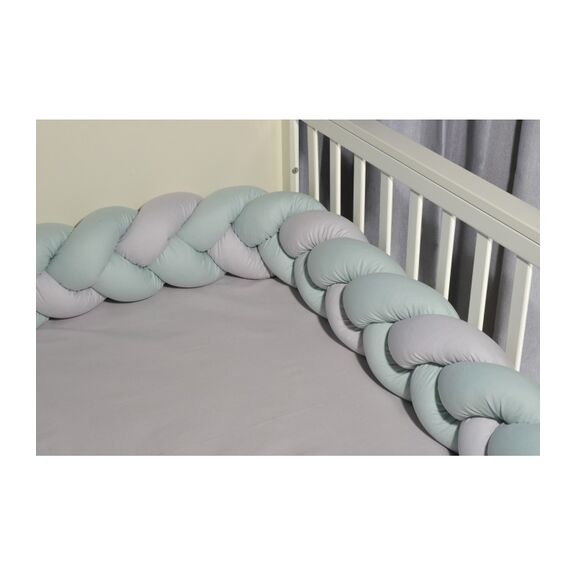 Oliver Baby des 3305 Πλεξούδα Μέντα-Γκρι Τριπλή Βαμβακερή 20x200