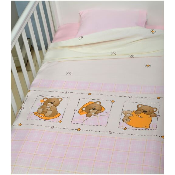 Oliver Baby Des.161 Σεντόνια Κούνιας Εμπριμέ σετ 3 τμχ 110x160 & 30x40