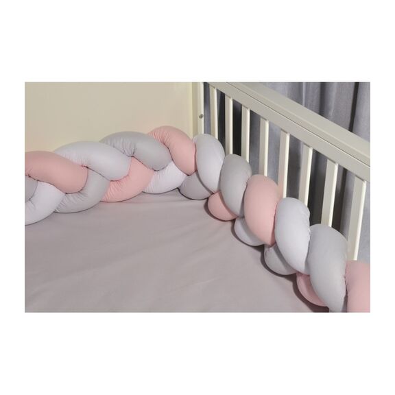 Oliver Baby Des.3125 Πλεξούδα Λευκό-Γκρι-ροζ Βαμβακερή 20x200