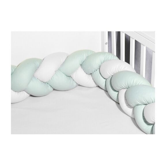 Oliver Baby Des.3130 Πλεξούδα Λευκή-Μέντα Τριπλή Βαμβακερή 20x200