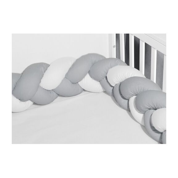 Oliver Baby Des.3150 Πλεξούδα Λευκή-Γκρι Τριπλή Βαμβακερή 20x200