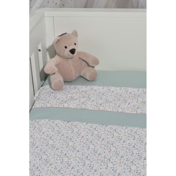 Oliver Baby Des.403 Σεντόνια Λίκνου σετ 2τ -75x110-100% Βαμβάκι Μέντα