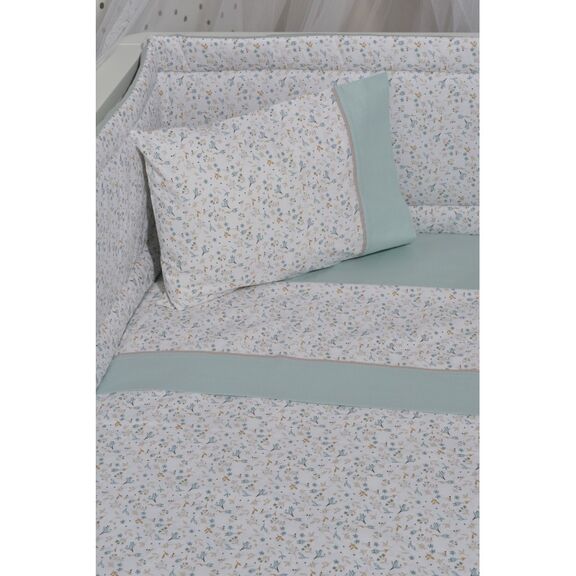 Oliver Baby Des.403 Σεντόνια Κούνιας σετ 3τ -110x170 Μέντα