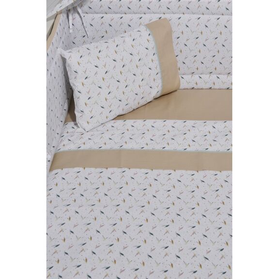 Oliver Baby Des.404 Σεντόνια Κούνιας σετ 3τ -110x170 Μπεζ