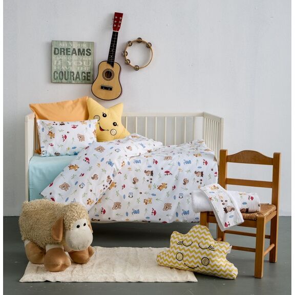 Σετ Σεντonia Bebe 75x110 Λικνου - Alfie Blue
