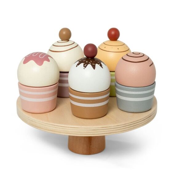 Ξύλινα Cupcakes Mama Memo