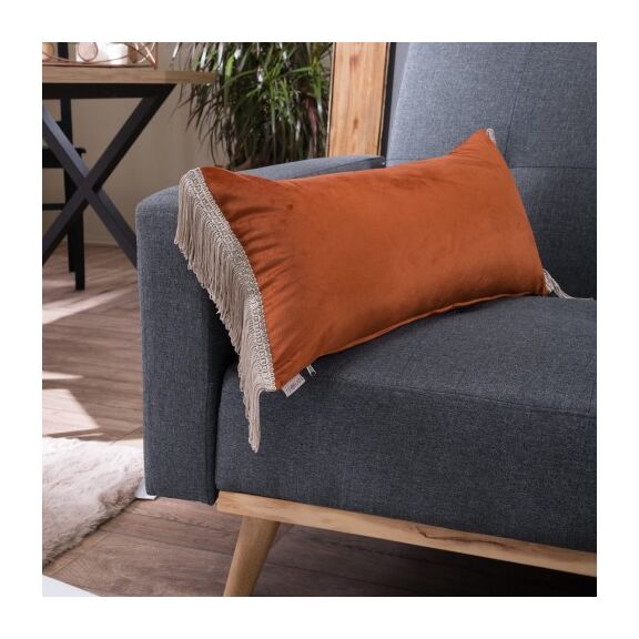 Μαξιλαροθήκη Velvet 05 Με Κρόσι (30x60cm) - 30x60cm