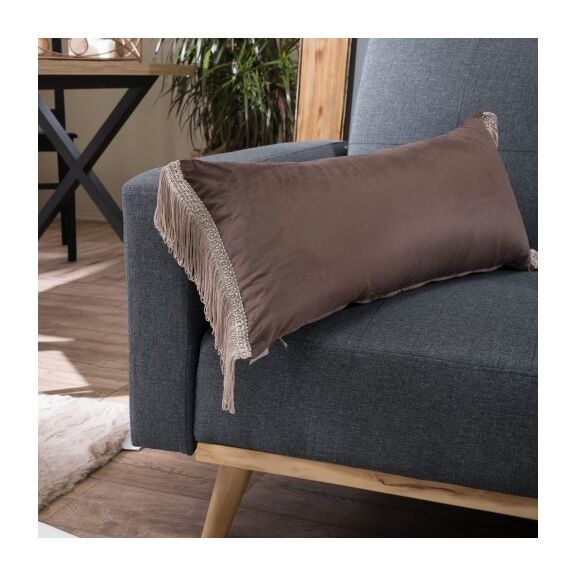 Μαξιλαροθήκη Velvet 03 Με Κρόσι (30x60cm) - 30x60cm με γέμιση