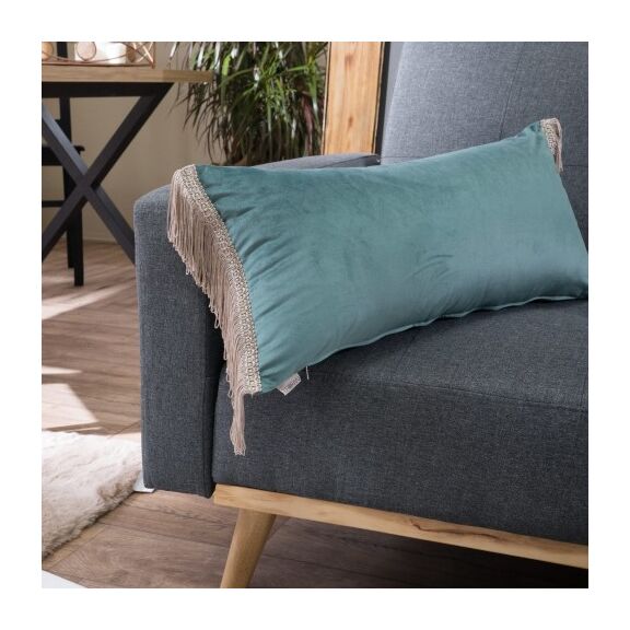 Μαξιλαροθήκη Velvet 15 Με Κρόσι (30x60cm) - 30x60cm με γέμιση