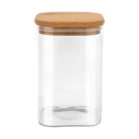ESTIA ΔΟΧΕΙΟ ΑΠΟΘΗΚΕΥΣΗΣ BAMBOO ESSENTIALS 950ml ΓΥΑΛΙΝΟ ΜΕ ΚΑΠΆΚΙ