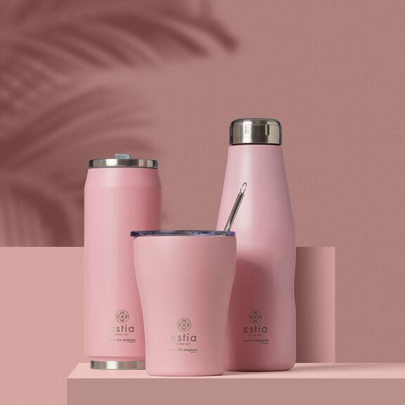 ESTIA ΘΕΡΜΟΣ TRAVEL CUP SAVE THE AEGEAN 500ml BLOSSOM ROSE