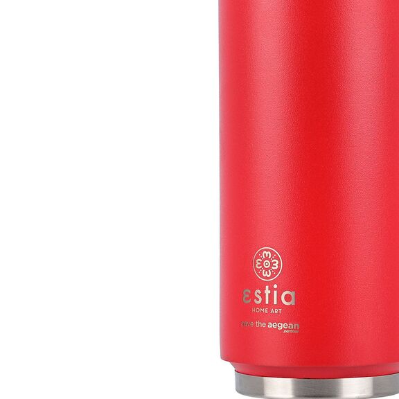 ESTIA ΘΕΡΜΟΣ TRAVEL CUP SAVE THE AEGEAN 500ml SCARLET RED