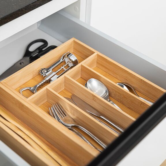 ESTIA ΘΗΚΗ ΣΥΡΤΑΡΙΟΥ ΓΙΑ ΜΑΧΑΙΡΟΠΙΡΟΥΝΑ BAMBOO ESSENTIALS 5 ΘΕΣΕΩΝ 33x23x4.5cm