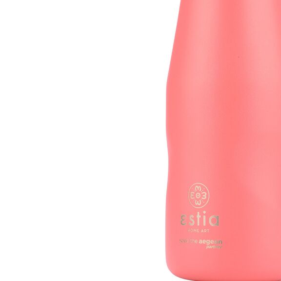 ESTIA ΘΕΡΜΟΣ TRAVEL FLASK SAVE THE AEGEAN 350ml FUSION CORAL