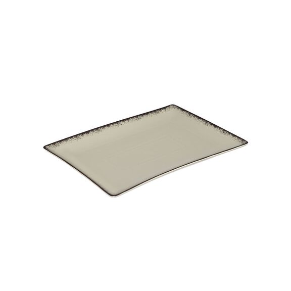 ESTIA ΠΙΑΤΕΛΑ ΟΡΘΟΓΩΝΙΑ PEARL ΠΟΡΣΕΛΑΝΙΝΗ 21x10.5cm GREY