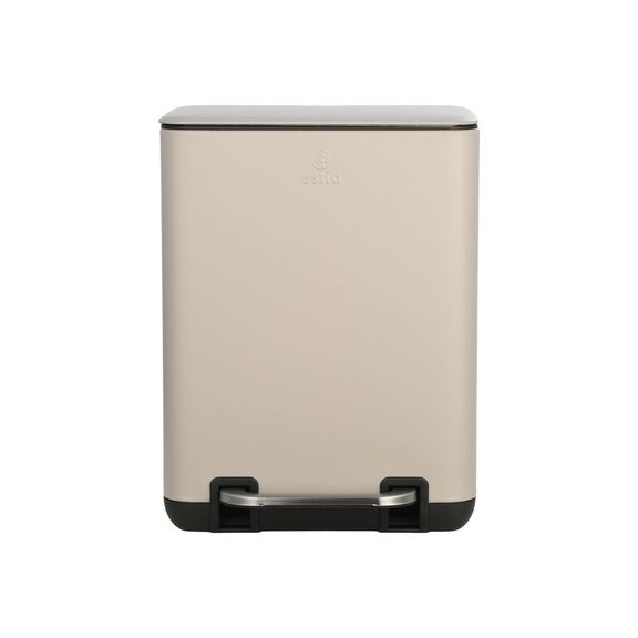 ESTIA ΧΑΡΤΟΔΟΧΕΙΟ ΜΠΑΝΙΟΥ CUBIC SOFT CLOSE 6lt TAUPE