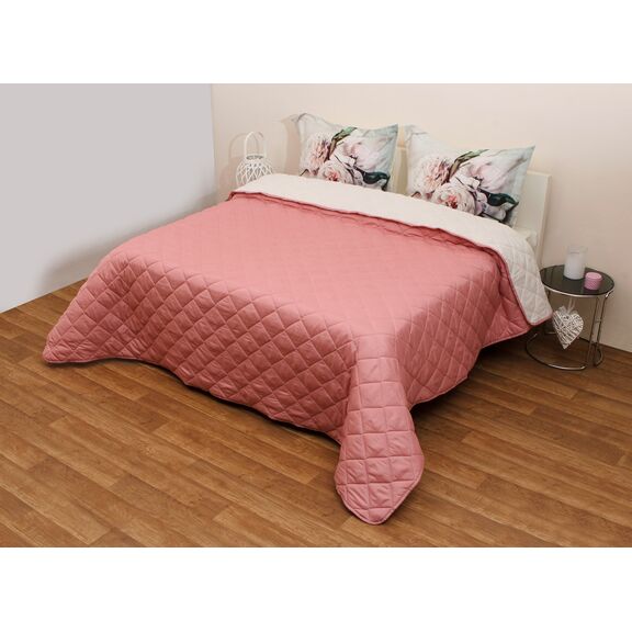 Κουβερτώριο Δίχρωμο Υπέρδιπλο 220x240 Microfiber Σάπιο Μήλο/εκρού
