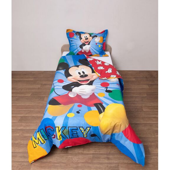 Σετ Παπλωματοθήκη 2 Όψεων Μονή 160x200 Mickey 51