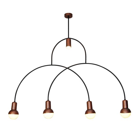 HL-3523-5 CHRISTOPHER OLD BRONZE & WHITE PENDANT