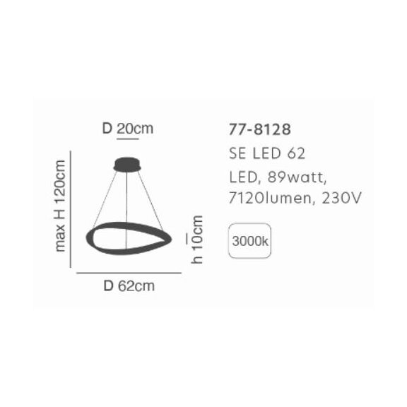 SE LED 62 MATEO PENDANT COFFEE BROWN Β5