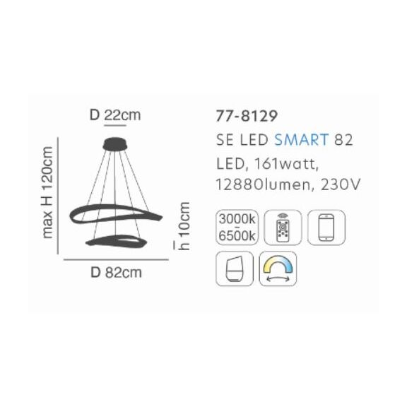 SE LED SMART 82 MATEO PENDANT COFFEE BROWN Β5