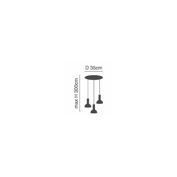 SE21-NM-4-3NM-MS3 ADEPT TUBE Nickel Matt Pendant Black Metal Shade+
