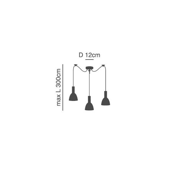 SE21-NM-4-NM3-MS2 ADEPT TUBE Nickel Matt Pendant Black Metal Shade+