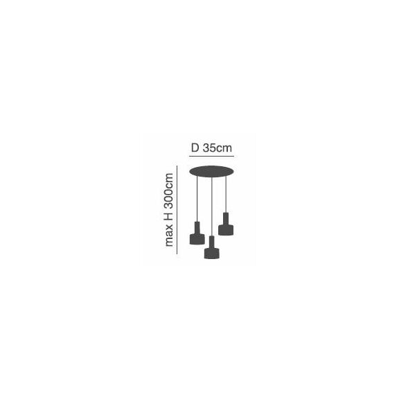 SE21-NM-4-3NM-MS1 ADEPT TUBE Nickel Matt Pendant Black Metal Shade+