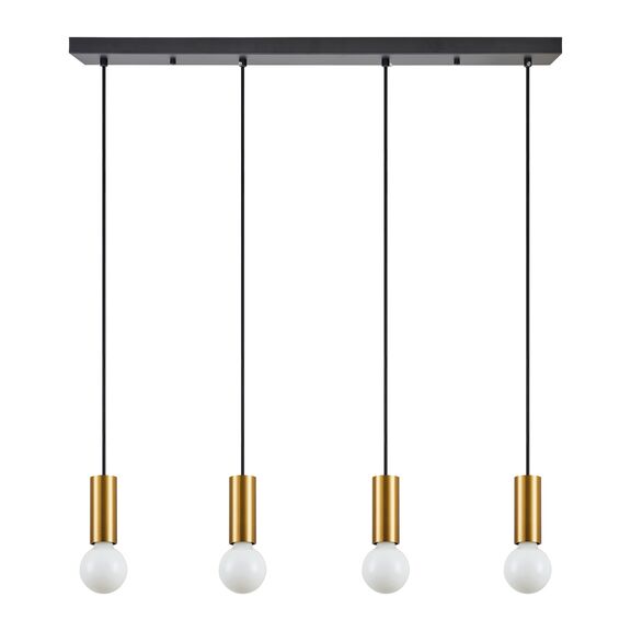 SE21-GM-4-4BL ADEPT TUBE Gold Matt Pendant+