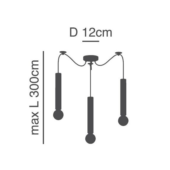 SE21-NM-5-NM3 ADEPT TUBE NICKEL MAT Nickel Matt Pendant+