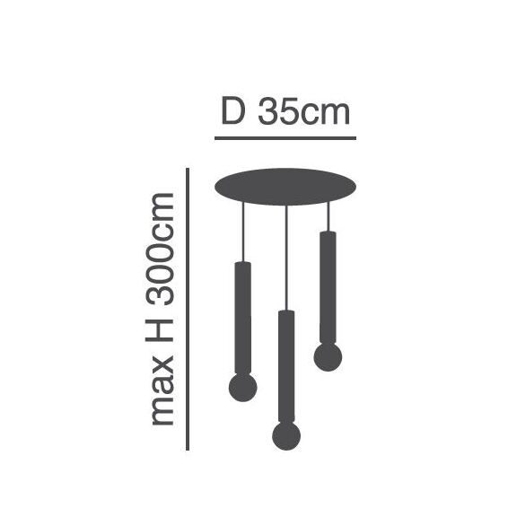 SE21-NM-5-3NM ADEPT TUBE NICKEL MAT Nickel Matt Pendant+