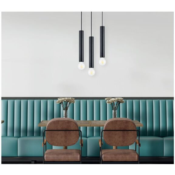 SE21-BL-5-3BL ADEPT TUBE BLACK Black Pendant+
