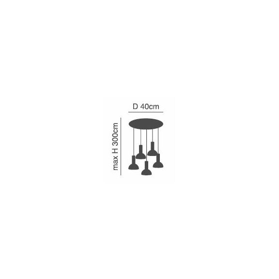 SE21-BL-4-5BL-MS3 ADEPT TUBE Black Pendant Black Metal Shade+
