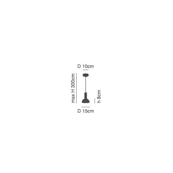 SE21-BL-4-MS3 ADEPT TUBE Black Pendant Black Metal Shade+