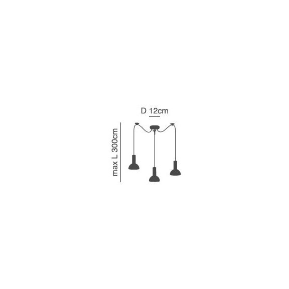 SE21-BL-4-BL3-MS3 ADEPT TUBE Black Pendant Black Metal Shade+