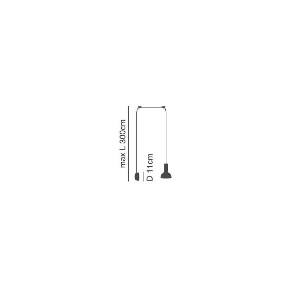 SE21-NM-4-NM1W-MS3 ADEPT TUBE Nickel Matt Wall Lamp Black Metal Shade+