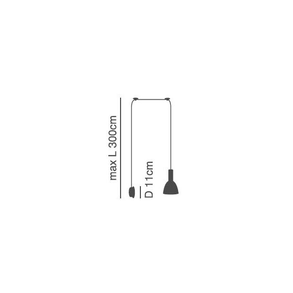 SE21-NM-4-NM1W-MS2 ADEPT TUBE Nickel Matt Wall Lamp Black Metal Shade+