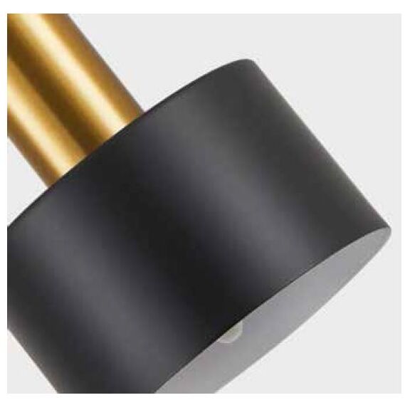 SE21-GM-4-BL3-MS1 ADEPT TUBE Gold Matt Pendant Black Metal Shade+