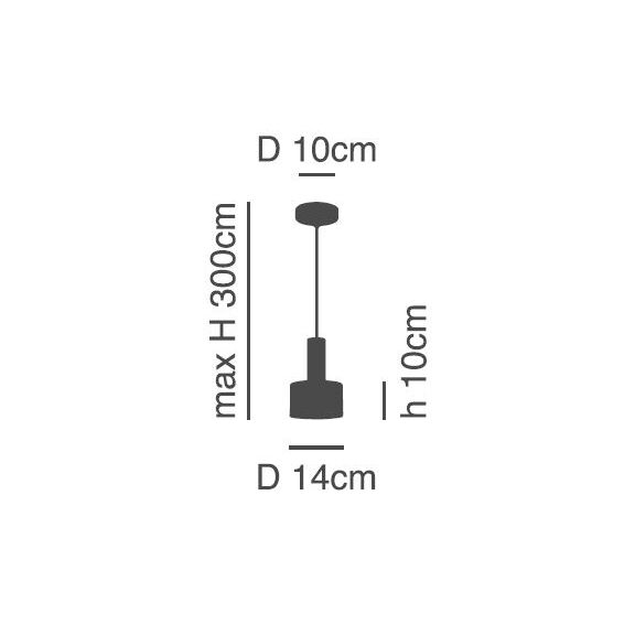 SE21-GM-4-MS1 ADEPT TUBE Gold Matt Pendant Black Metal Shade+