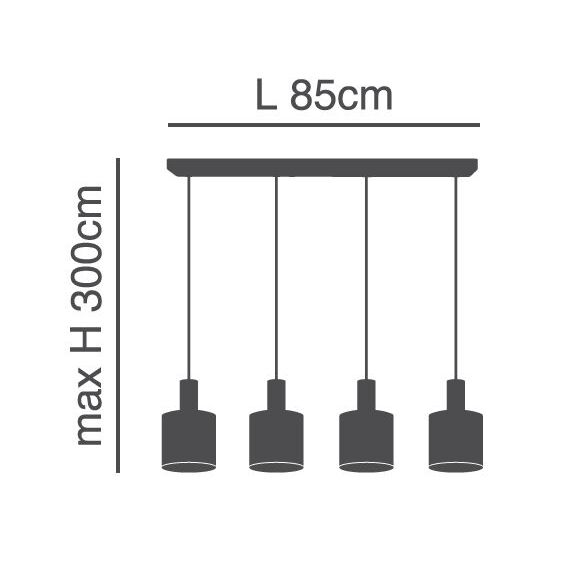SE21-GM-4-4BL-SH123 ADEPT FLEX Gold Matt Pendant White, Grey, Brown Fabric Shade+