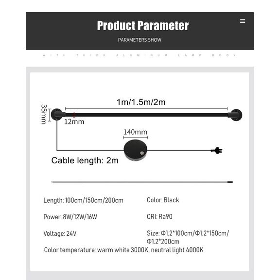 SM-D-150W Linear Slim Surface Mounted Driver 150W DC24V IP44 1Α3
