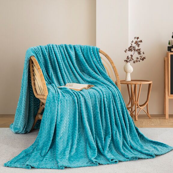 ΚΟΥΒΕΡΤΑ  FLEECE ΥΠΕΡΔΙΠΛΟ 220X240 ADAM HOME (550)  AQUA(25)