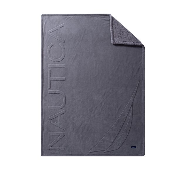 Ριχτάρι Μονοθέσιο 130x180cm Πολυεστέρας nautica nau coast - grey 036424