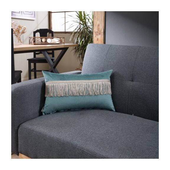 Μαξιλαροθήκη Velvet 15 με Κρόσι - 30x50cm με Γέμιση
