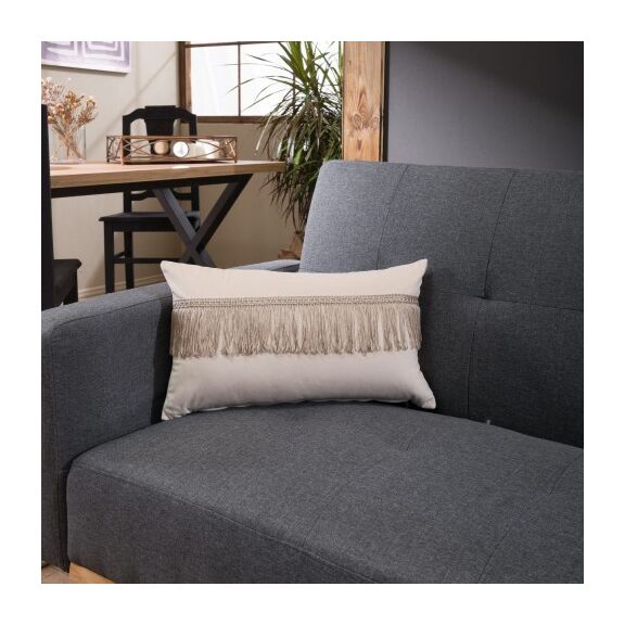 Μαξιλαροθήκη Velvet 01 με Κρόσι - 45x45cm με Γέμιση