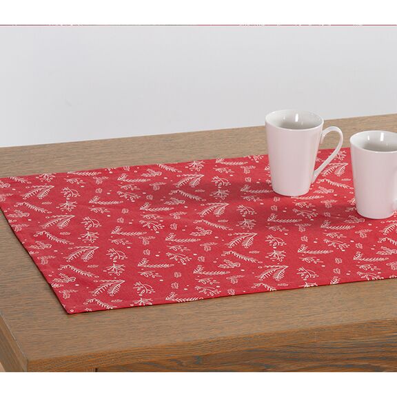 Χριστουγεννιάτικο runner 45x140 nef-nef winter mood red 50% Βαμβάκι 50% polyester
