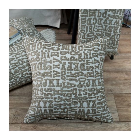Μαξιλαροθήκη Letters 02 - 65x65cm Δαπέδου